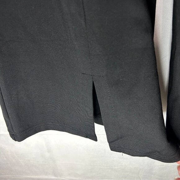 Suzanne Betro Women's Pull On High Rise Wide Leg Pants Black Sz 2X (35x26) Slits - Picture 5 of 5